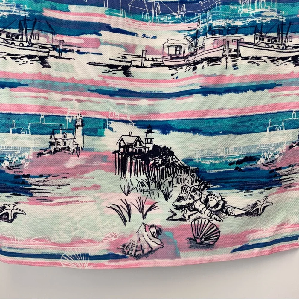 Talbots Seaside Harbor Sheath Dress Watercolor Print Women's‎ Size 14P